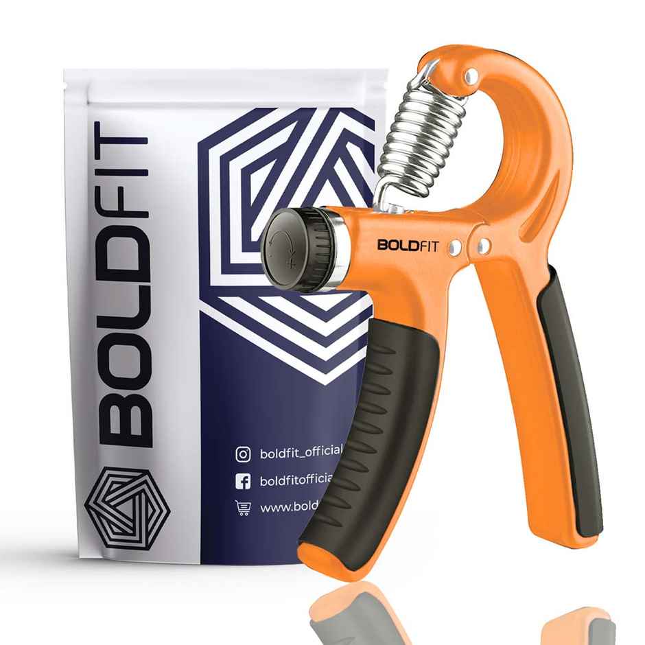 Boldfit Adjustable Hand Grip Strengthener - 10-40kg, Orange